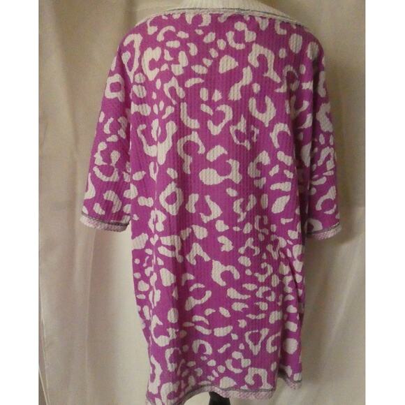 Bib! Women's Oversized XL Tunic Top Waffle Design V-Neck Made in USA - Picture 13 of 16